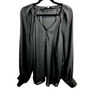 Express Black Sheer Blouse XL